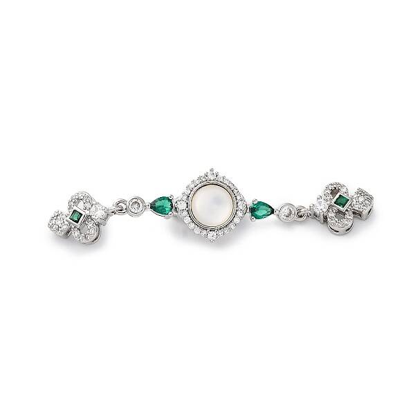 Brass Micro Pave Clear Cubic Zirconia Box Clasps
