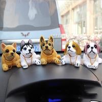 Shaking Head Dog Ornament,Puppy Statue Bobble-Head Dog Creative Car Dashboard Decoration Desktop Ornament for Home Office