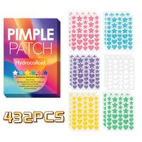 Star & Heart Shaped Pimple Patch, 432pcs/box Hydrocolloid Acne Cover Patch, Skin Care Product for Women & Men, Christmas Gift