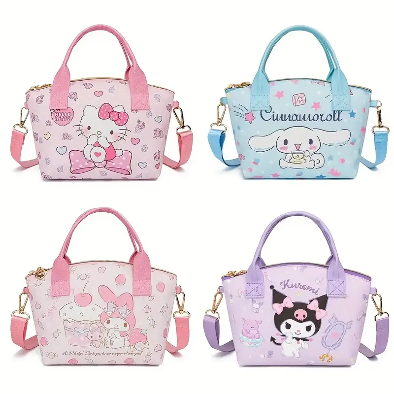 【FaddishDeal】1 pc Multi-functional Handbag, Cute Anime Shoulder Bag, Kuromi, Mymelody Cinnamoroll, Kitty Tote Bag