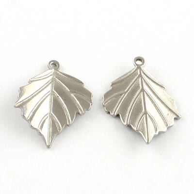 Tarnish Resistant 304 Stainless Steel Leaf Pendants