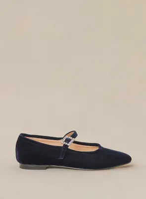 Ballerina Cla Claudia Velours Bleu | Color: BLEU | Size: 37