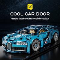 【1:14】 Blue sports car building blocks, assembled sports car, pulled back car, racing car, educational toy car, assembled...