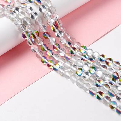 Synthetic Moonstone Beads Strands
