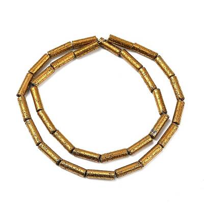 Electroplated Natural Lava Rock Beads Strands