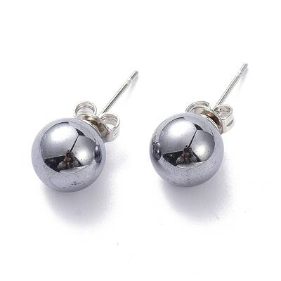 Terahertz Stone Stud Earrings