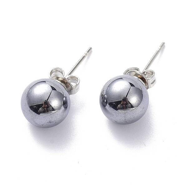 Terahertz Stone Stud Earrings