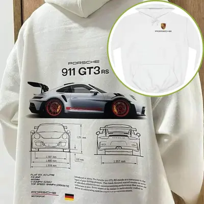 Porsche 911 GT3 RS Aesthetic Tshirt Hoodie, Vintage car Tee, Car Vintage Hoodie Menswear Hoodie Tops