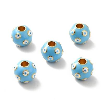 Rack Plating Brass Enamel Beads