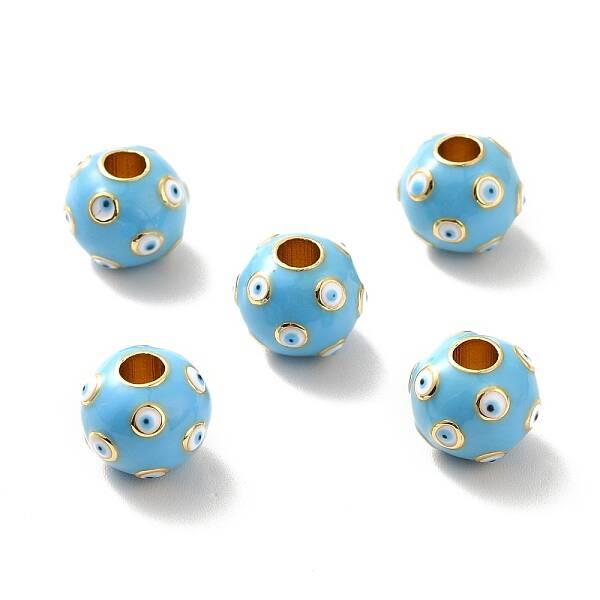 Rack Plating Brass Enamel Beads