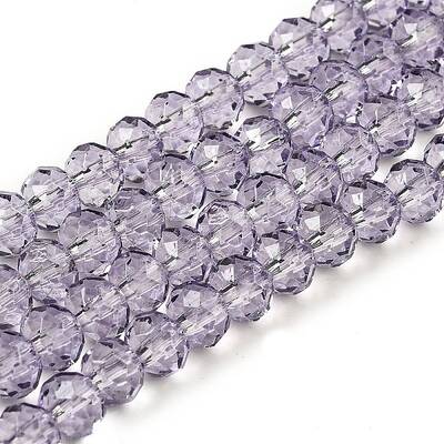 Transparent Baking Paint Glass Beads Strands