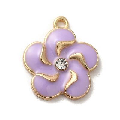 Flower Alloy Enamel Pendants