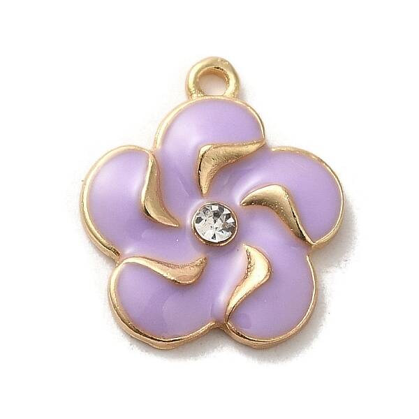 Flower Alloy Enamel Pendants