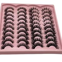 False Eyelashes Cluster, 20 Pairs Wispy Cat Eye Look Faux Cluster Lashes, Natural Curling Lash Clusters Kit, Full Volume Eyel...
