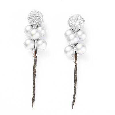 Foam Artificial Christmas Berries with Branch