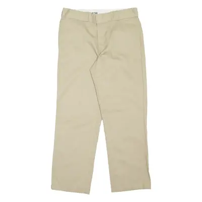 DICKIES 874 Workwear Mens Trousers Beige Regular Straight W34 L29