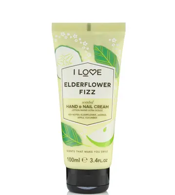 I Love, Signature Collection, Moisturizing Cream, Hand & Nail Cream, Fizz Elderflower, 100ml