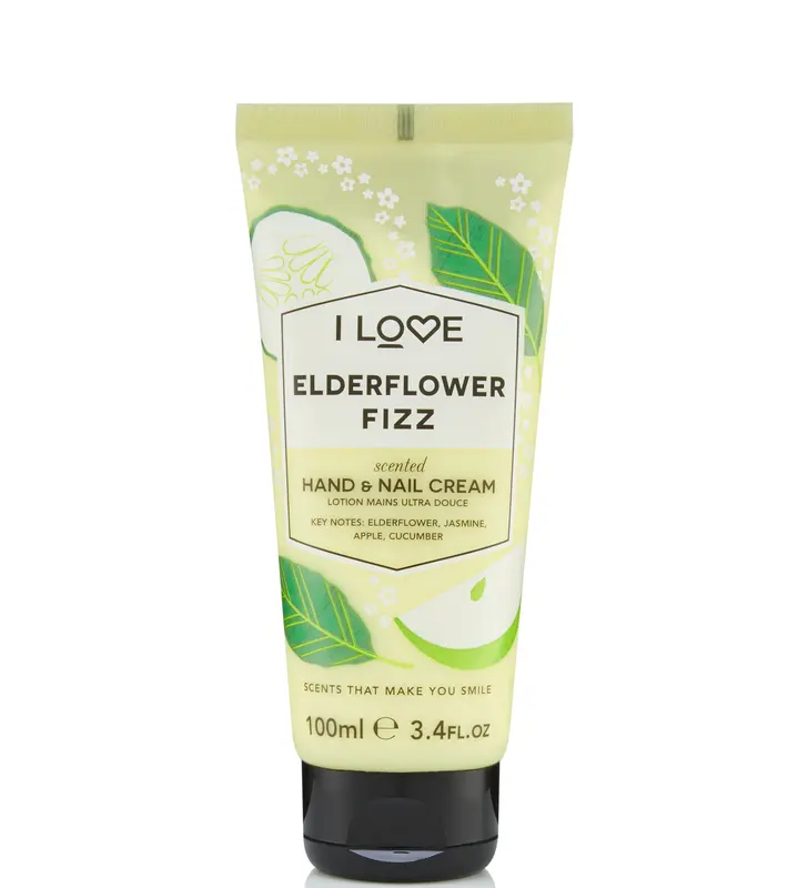I Love, Signature Collection, Moisturizing Cream, Hand & Nail Cream, Fizz Elderflower, 100ml