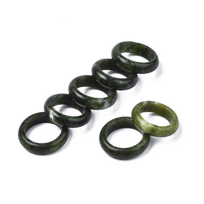 Natural Chinese Southern Jade Plain Band Ring