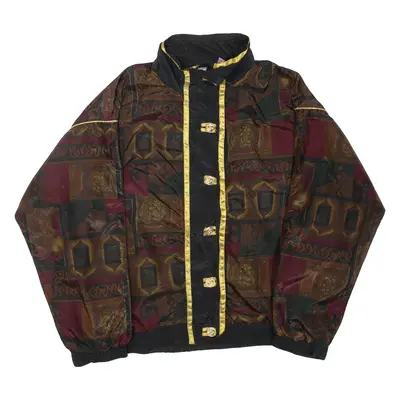 SOUTHERN EXPRESSIONS Womens Jacket Black Crazy Pattern L
