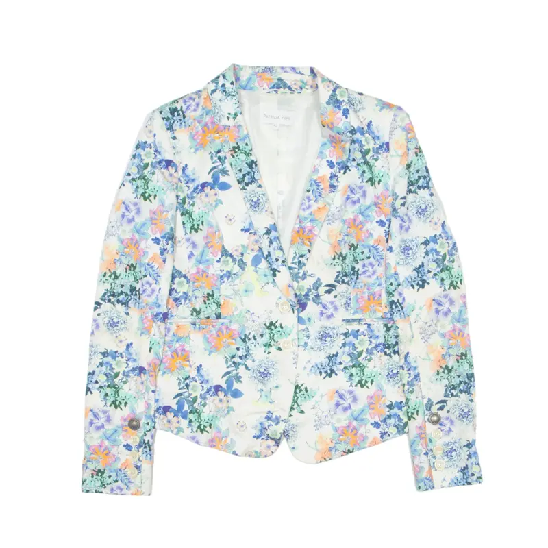 PATRIZIA PEPE Blazer Jacket Cream Floral Womens M