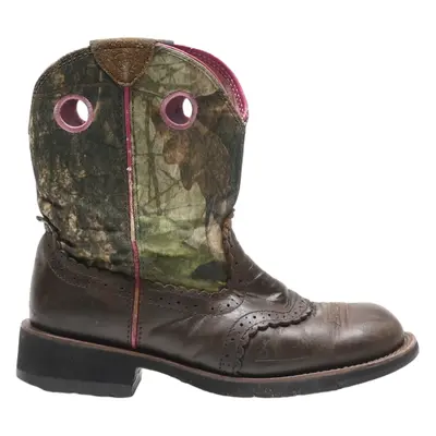 ARIAT Cowboy Boots Green Leather Womens UK 6.5