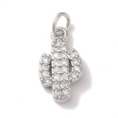 Rack Plating Brass & Cubic Zirconia Pendants