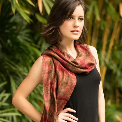 NOVICA Siam Adventure Silk Scarf