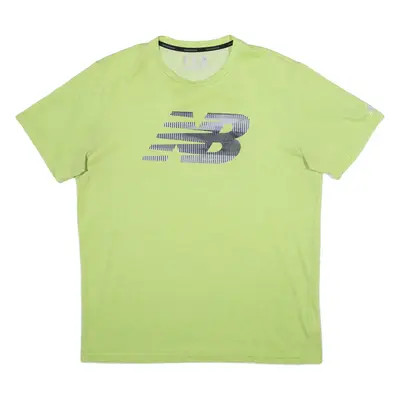 NEW BALANCE Mens T-Shirt Green L