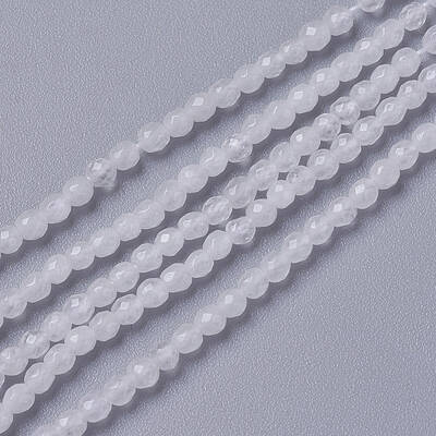 Natural White Jade Beads Strands
