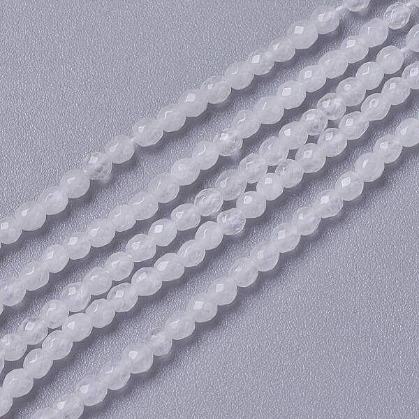 Natural White Jade Beads Strands