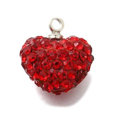 Rhinestone Clay Brass Beads