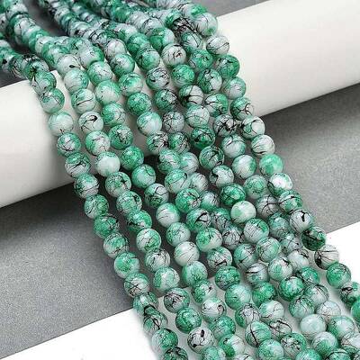 Drawbench & Baking Painted Glass Beads Strands