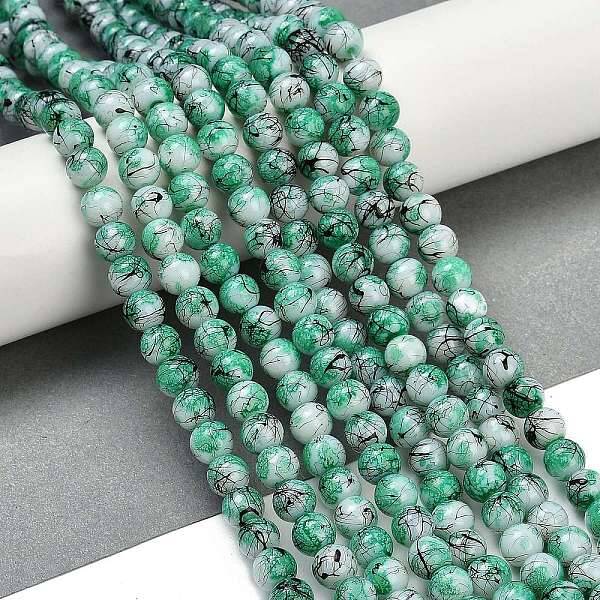 Drawbench & Baking Painted Glass Beads Strands