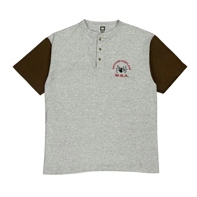Single Stitch Western Maryland W.B.A. Anvil T-Shirt - Large Grey Cotton