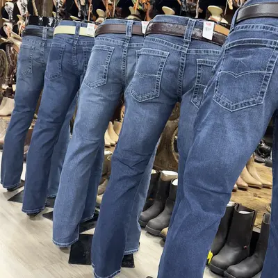 Pantalon Oggi Jeans Cowboy Boot Cut Jeans Dark Blue Denim