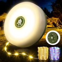 OGERY Camping String Lights, 4 in 1 Quick Storage 32.8FT Rechargeable Retractable String Lights with 8 Lighting Modes, Waterp...