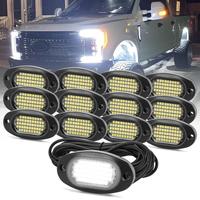 Sunpie 51 SMD Chips Rock Lights,7500K Pure White, IP67 Waterproof, 4M Extension Wires Each Light, Integrated Wire light, High...