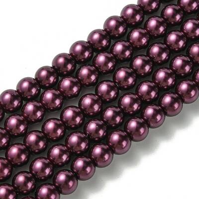 Eco-Friendly Dyed Glass Pearl Beads Strands