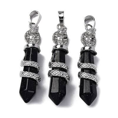 Synthetic Blue Goldstone Pendants
