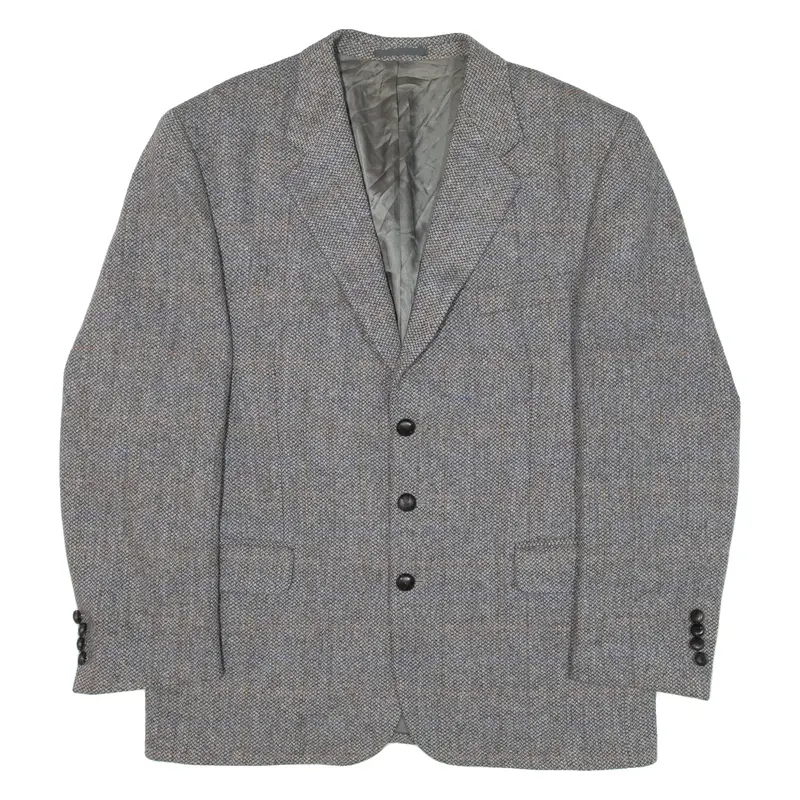OLIVER GRANT Mens Blazer Jacket Grey Knit Check XL
