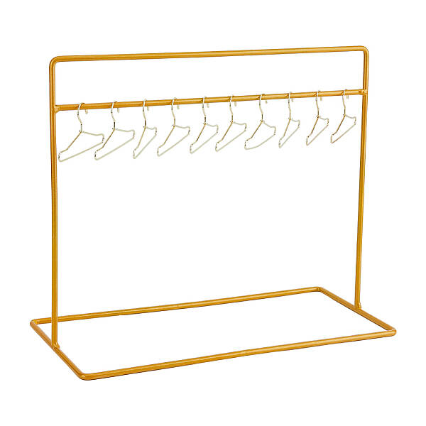 10Pcs Mini Iron Doll Clothes Hangers & 1Pc Doll Clothes Storage Rack
