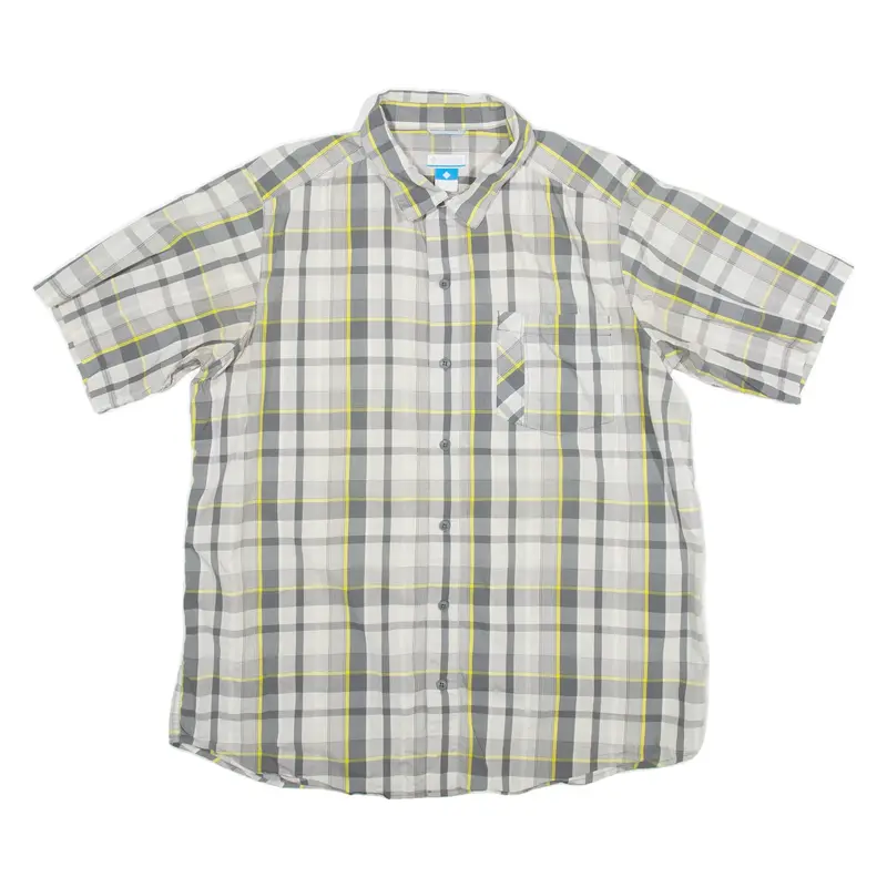 COLUMBIA Mens Shirt Grey Check XL