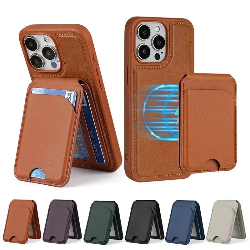 MagSafe Wallet with Adjustable Stand Compatible with Magnetic Wallet for Phone Leather Magsafe Card Holder for iPhone 16/15/1...