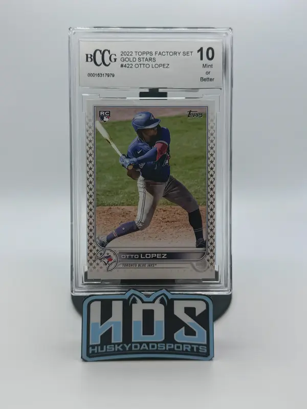 Otto Lopez BGS 2022 Topps Baseball Factory Set Gold Stars #422 BCCG 10