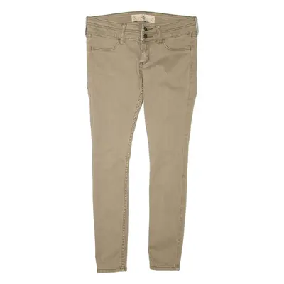 HOLLISTER Crop Womens Trousers Brown Regular Skinny W28 L26