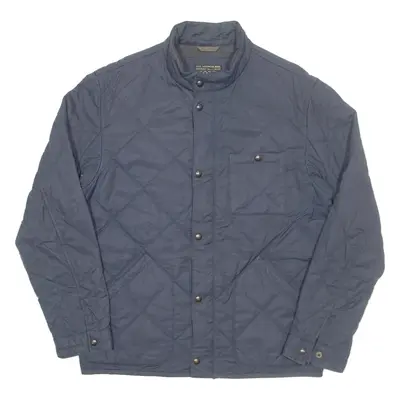 J CREW Mens Quilted Jacket Blue L
