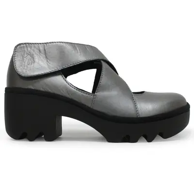 Fly London TOGO533FLY Dublin Leather Women's Heels Shoes - Plomo - Size:US 10 Women