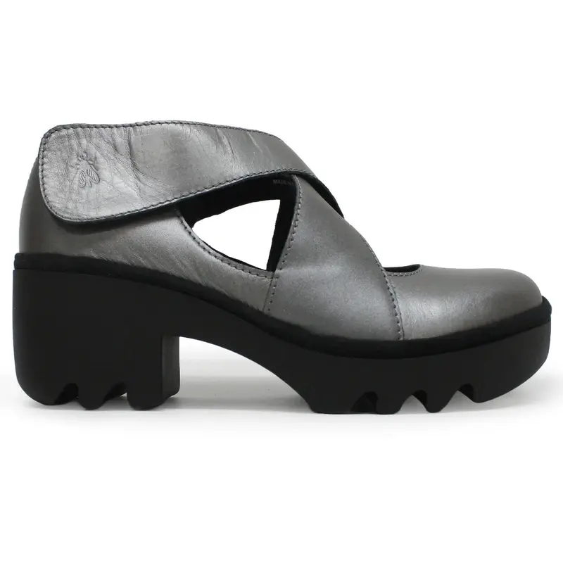 Fly London TOGO533FLY Dublin Leather Women's Heels Shoes - Plomo - Size:US 10 Women