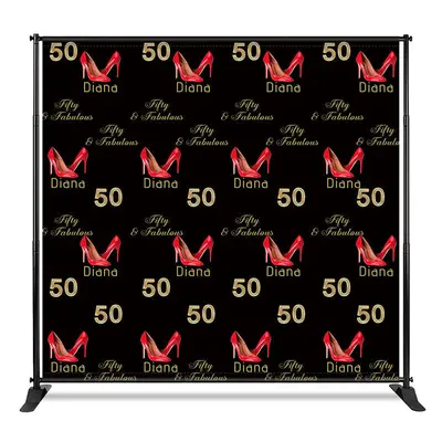 Aperturee Step And Repeat High Heel Custom Woman Birthday Backdrop, 4X8FT(1.2X2.5M), 42 USD, step and repeat backdrops, CF1_D...